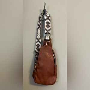 Brown Leather Bohemian Crossbody